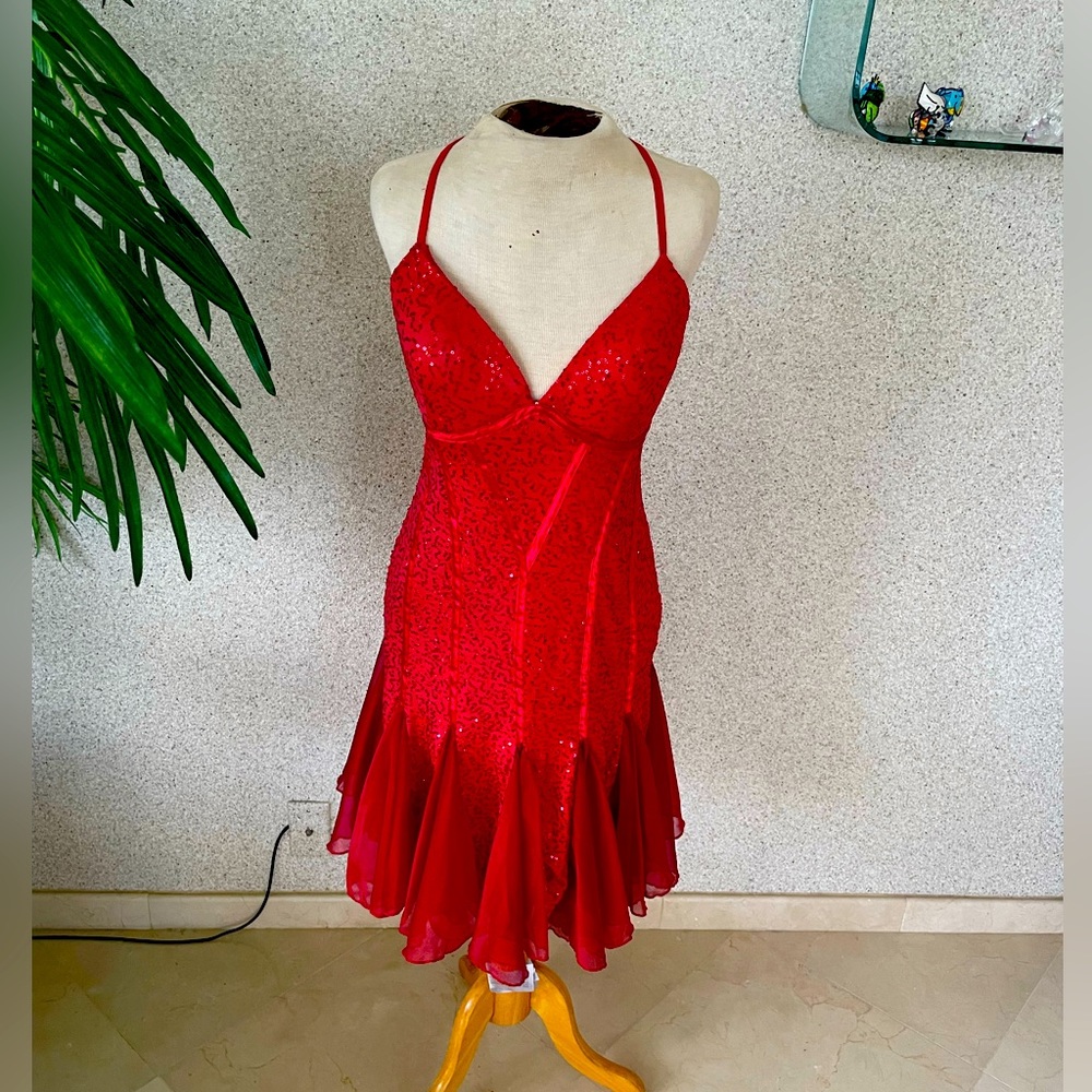 Rosita sequin cocktail dress side zipper